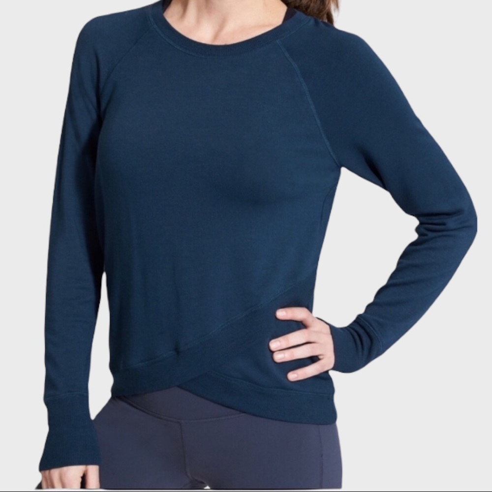 Athleta Cross front Sweater